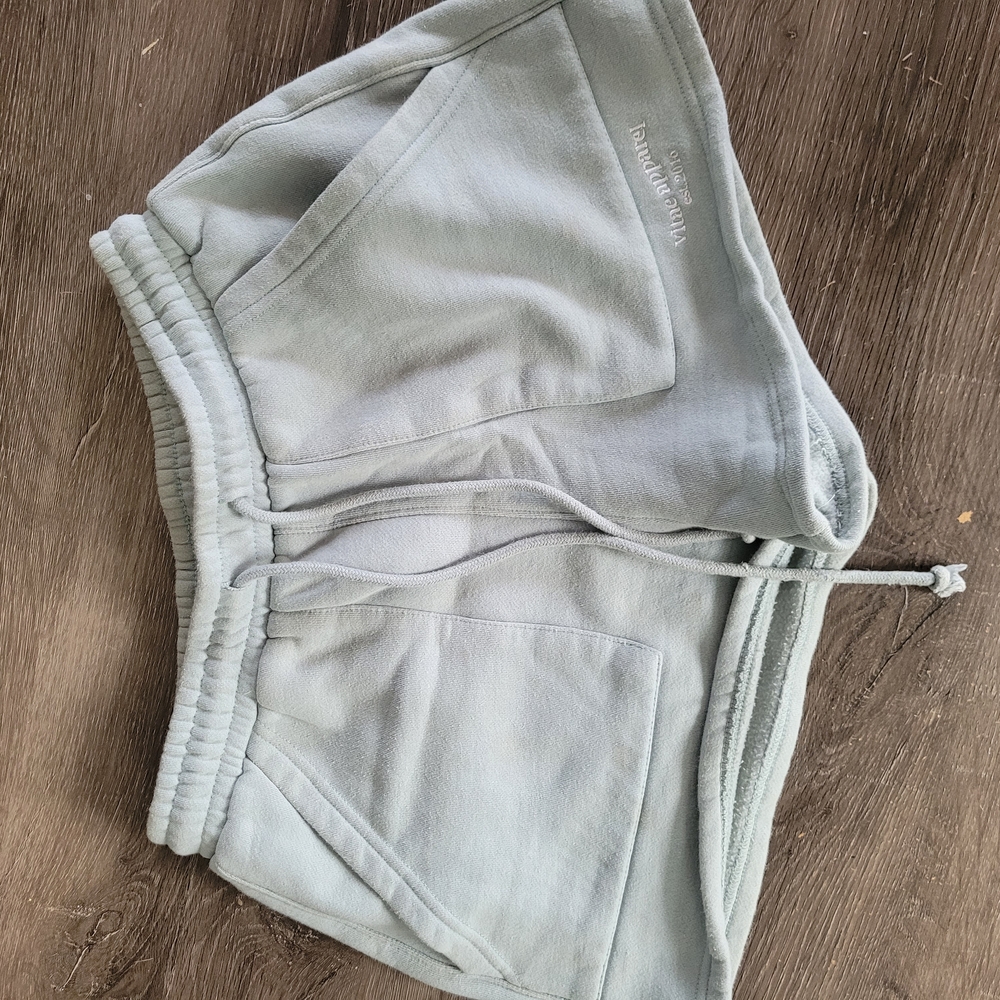 Sage Green Drawstring SweatShorts By Vitae Apparel. Size L Fit Like M